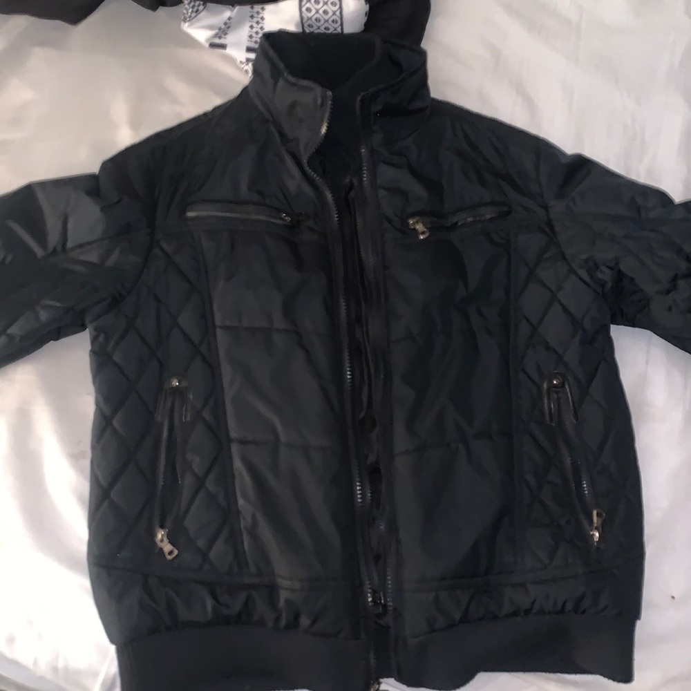 Blue bomber coat